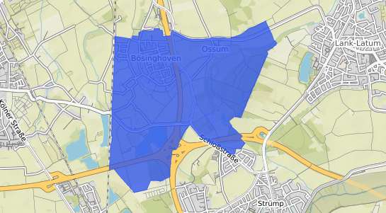 Bodenrichtwertkarte Meerbusch Ossum B&ouml;singhoven